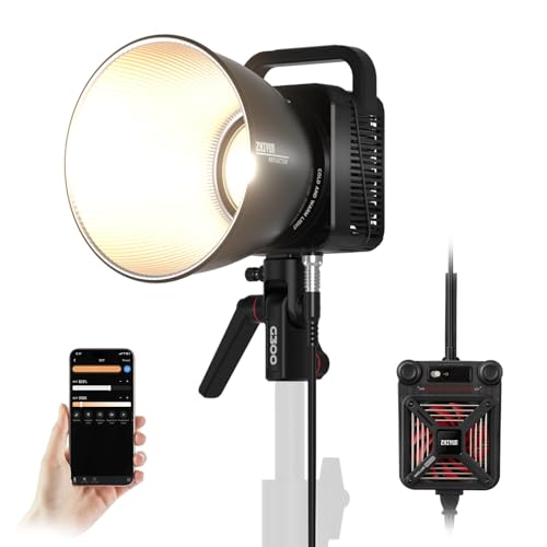 ZHIYUN Molus G300 [Official] Videolicht 300W, COB LED Videoleuchte mit Bowens Mount, Bi-Color Streaming Licht mit 60900 Lux/ 2700~6500K/ CRI≥95/ TLCI≥97/ APP Control, Ultraleise Video/Foto Licht von ZHIYUN