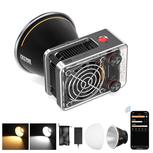 ZHIYUN Videolicht Molus X60 [Official] 60W Bi-Color, COB LED Videoleuchte, Video/Foto Kamera Licht mit 2680 Lux/ 2700~6500K/ CRI 95+/ TLCI 97+/ Bluetooth/ 9 Lichteffekte, 313g Tragbar von ZHIYUN
