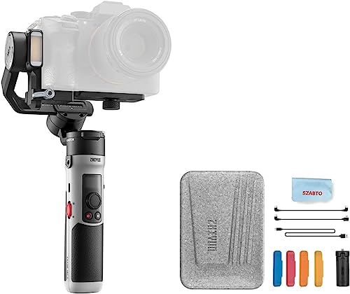 Zhiyun Crane M2S Stabilisator Gimbal 3-Achsen für Spiegellose Kamera, Action-Kamera, Smartphone,Kompatibel mit Sony A6600/A6500/A6000/RX100 M7/GX85,für Gopro Hero10/9/8 5/6/7 von ZHIYUN