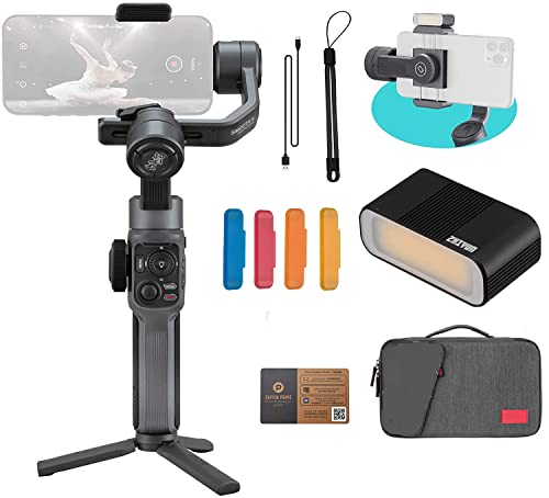 Zhiyun Smooth 5 Combo Gimbal Stabilizer für iPhone 13 Pro Max Tragetasche & LED-Licht & Stativ Professioneller 3-Achsen-Hand-Gimbal-Stabilisator Zhiyun Smooth 5 Combo Gimbal Stabilizer für iPhone 13 Pro Max Tragetasche & LED-Licht & Stativ Professioneller 3-Achsen-Hand-Gimbal-Stabilisator von ZHIYUN
