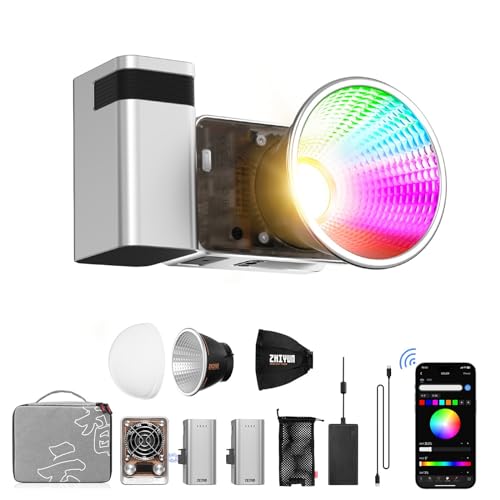 Zhiyun X60 RGB Video Light Pro 60 W LED Fotografie Licht 2700 K-6500 K Bluetooth Halterung mit Akku Grip für Studio Video Vlogging von ZHIYUN