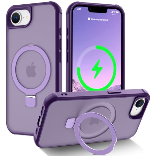 ZHOGTNEG 360 ° magnetischer Drehring für iPhone 16E Hülle, eingebauter Metallständer und Ringhalter, Magsafe-kompatibel, militärischer Schutz, stoßfest - Lila ZHOGTNEG 360 ° magnetischer Drehring für iPhone 16E Hülle, eingebauter Metallständer und Ringhalter, Magsafe-kompatibel, militärischer Schutz, stoßfest - Lila von ZHOGTNEG