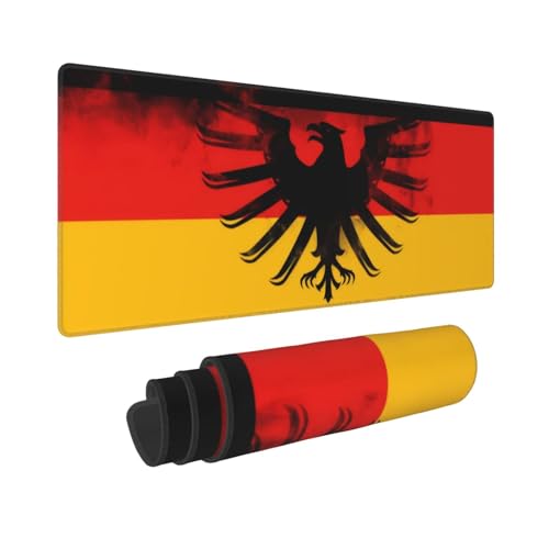 Großes Mauspad mit Deutschland-Flagge, Gummi-Tastatur-Mauspad, weich, langlebig, rutschfest, für Büro- und Heimspiele, 30 x 80 cm Großes Mauspad mit Deutschland-Flagge, Gummi-Tastatur-Mauspad, weich, langlebig, rutschfest, für Büro- und Heimspiele, 30 x 80 cm von ZHONGSK