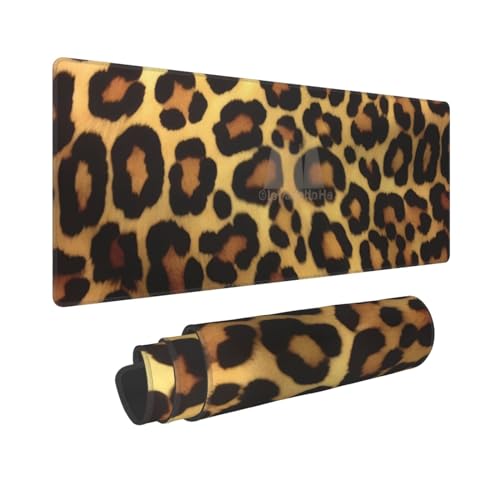Großes Mauspad mit Leopardenmuster, Gummi-Tastatur-Mauspad, weich, langlebig, rutschfest, für Büro- und Heimspiele, 30 x 80 cm Großes Mauspad mit Leopardenmuster, Gummi-Tastatur-Mauspad, weich, langlebig, rutschfest, für Büro- und Heimspiele, 30 x 80 cm von ZHONGSK