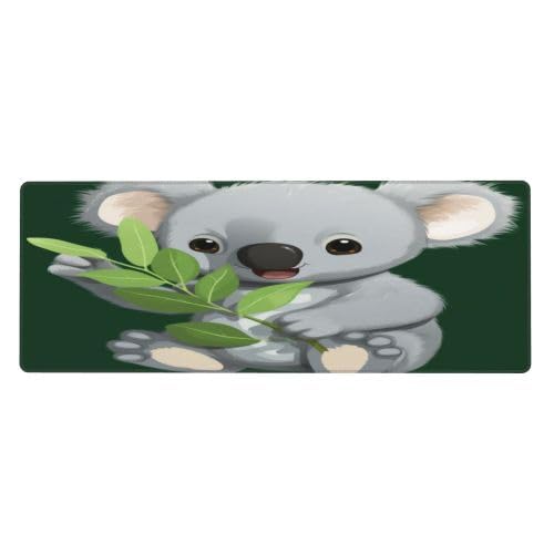 Koala Eat Leaf/Schreibtischunterlage, großes Mauspad, Gummi-Tastatur-Mauspad, weich, langlebig, rutschfest, für Büro- und Heimspiele, 30 x 80 cm Koala Eat Leaf/Schreibtischunterlage, großes Mauspad, Gummi-Tastatur-Mauspad, weich, langlebig, rutschfest, für Büro- und Heimspiele, 30 x 80 cm von ZHONGSK