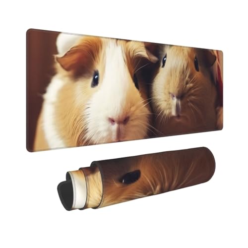 Niedliche Meerschweinchen/Schreibtischunterlage, großes Mauspad, Gummi-Tastatur-Mauspad, weich, langlebig, rutschfest, für Büro- und Heimspiele, 30 x 80 cm Niedliche Meerschweinchen/Schreibtischunterlage, großes Mauspad, Gummi-Tastatur-Mauspad, weich, langlebig, rutschfest, für Büro- und Heimspiele, 30 x 80 cm von ZHONGSK
