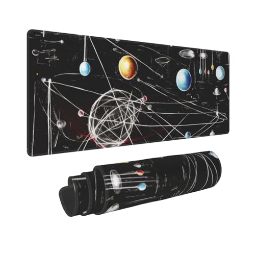 Physik-Druck/Schreibtischunterlage, großes Mauspad, Gummi-Tastatur-Mauspad, weich, langlebig, rutschfest, für Büro- und Heimspiele, 30 x 80 cm Physik-Druck/Schreibtischunterlage, großes Mauspad, Gummi-Tastatur-Mauspad, weich, langlebig, rutschfest, für Büro- und Heimspiele, 30 x 80 cm von ZHONGSK