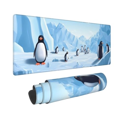 Pinguin-Antarktis-Eis-/Schreibtischunterlage, großes Mauspad, Gummi, Tastatur-Mauspad, weich, langlebig, rutschfest, für Büro- und Heimspiele, 30 x 80 cm Pinguin-Antarktis-Eis-/Schreibtischunterlage, großes Mauspad, Gummi, Tastatur-Mauspad, weich, langlebig, rutschfest, für Büro- und Heimspiele, 30 x 80 cm von ZHONGSK