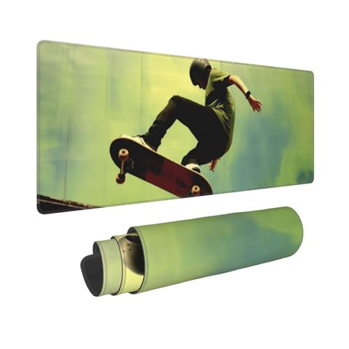 Skateboard-/Schreibtischunterlage, großes Mauspad, Gummi, Tastatur-Mauspad, weich, langlebig, rutschfest, für Büro- und Heimspiele, 30 x 80 cm Skateboard-/Schreibtischunterlage, großes Mauspad, Gummi, Tastatur-Mauspad, weich, langlebig, rutschfest, für Büro- und Heimspiele, 30 x 80 cm von ZHONGSK