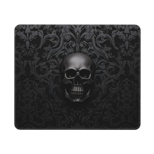 ZHONGSK Mauspad, rutschfest, wasserabweisend, Gummiunterseite, Büro-Gaming-Mauspad, rechteckig, genähte Kanten, Mauspad für Desktop und Laptop, 25 x 30 x 0,3 cm, Gothic-Tapete, Totenkopf ZHONGSK Mauspad, rutschfest, wasserabweisend, Gummiunterseite, Büro-Gaming-Mauspad, rechteckig, genähte Kanten, Mauspad für Desktop und Laptop, 25 x 30 x 0,3 cm, Gothic-Tapete, Totenkopf von ZHONGSK