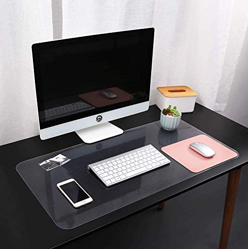 Transparente PVC-rutschfeste Schreibunterlage 90x60cm Desk Mat Multifunktionale Laptop Schreibtischmatte für Büro/Zuhause/Schule, wasserfest, hitzebeständig Transparente PVC-rutschfeste Schreibunterlage 90x60cm Desk Mat Multifunktionale Laptop Schreibtischmatte für Büro/Zuhause/Schule, wasserfest, hitzebeständig von ZHOUZHOU