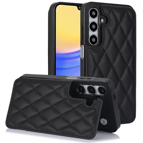 ZHOZEXIN Für Samsung Galaxy A35 5G Wallet Style Handyhülle PU Leder Case mit RFID Kreditkartenfach und Bargeldfach Handyhülle für A35 (Schwarz) von ZHOZEXIN