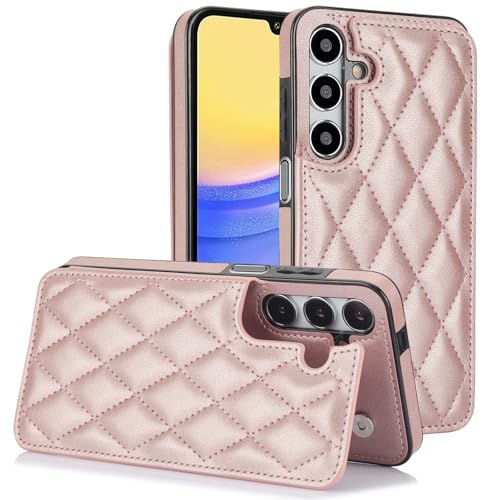 ZHOZEXIN Für Samsung Galaxy A55 5G Handyhülle im Brieftaschenstil, PU-Ledertasche mit RFID-Kreditkartenhalter-Steckplatz und Geldfach-Handyhülle für A55 (Rosa) von ZHOZEXIN