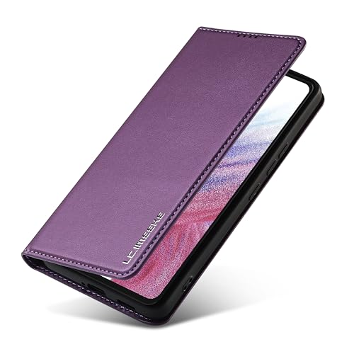 ZHOZEXIN Wallet Case für Samsung Galaxy A53 5G, PU Leder Magnetverschluss, Flip Cover mit Kartenhalter, Kickstand stoßfestes Schutzcover für Samsung A53 (Lila) von ZHOZEXIN