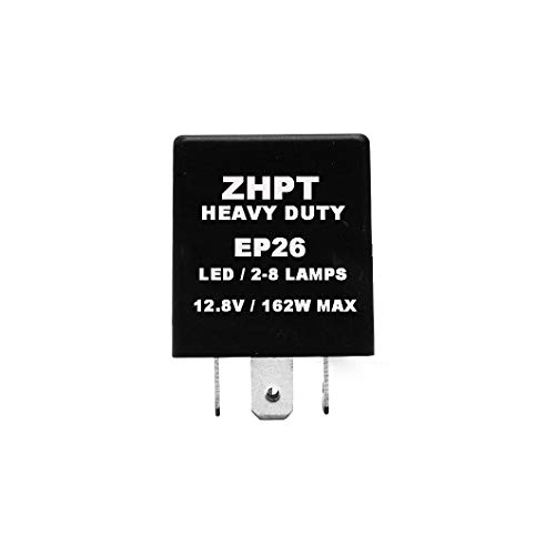 ZHPTAM EP26 LED Blinkrelais, Fix für Gefahrenwarnung und Blinker Hyper Flash Flasher, 4 Pins Elektronisches LED Blinkrelais, kompatibel mit normalen Glühbirnen und LED-Leuchten von ZHParty