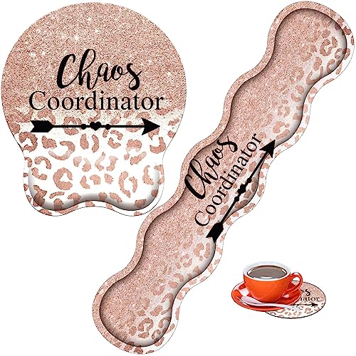 Maus-Handgelenkauflage und Tastatur-Handgelenkauflage-Pad-Set, rutschfeste Gummiunterseite, glatte Oberfläche, ergonomisches Gaming-Mauspad für einfaches Tippen und Schmerzlinderung, Chaos-Koordinator von ZHUHEHEAH