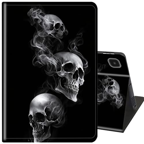Samsung Galaxy Tab A8 10.5 2022 Slim Case with Adjustable Stand Cover with Auto Wake/Sleep Smart Cover for Samsung Galaxy A8 10.5 Inch (SM-X200/X205/X207) - Smoking Skull von ZHUHEHEAH