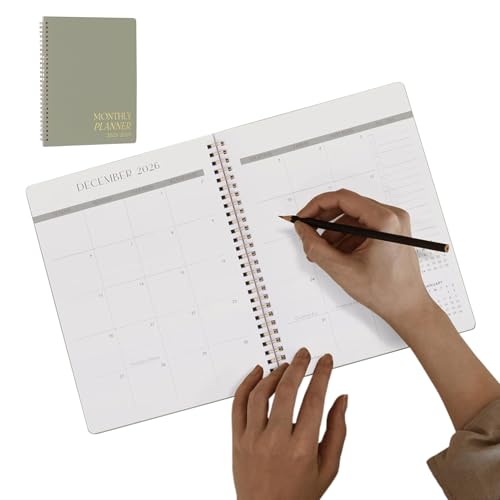 ZHUMCCY 2025-2026 MONATLY PLANNER, 2025-2026 Kalender Monatlicher Planer | Ästhetischer monatlicher Planer und Notizbuch,Reibungsloser Veranstalter Journal mit Aufgaben -Checkliste für die Heimschule von ZHUMCCY