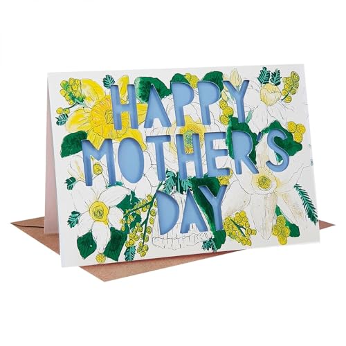 ZHUMCCY Muttertags-Grußkarte, Aquarell- und Papierschneide-Grußkarte, elegantes Handarbeitsset, Festivaltag für Mutter, Schwester, Tochter von ZHUMCCY
