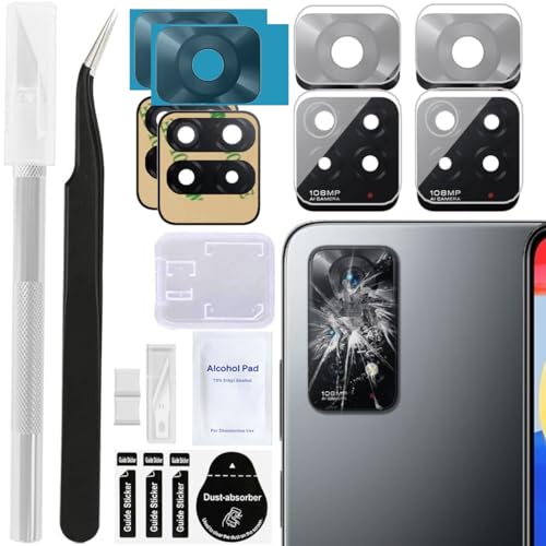 ZHUROUPU 2 Pack Kamera Glas Ersatz mit Kleber kompatibel mit für Xiaomi Redmi Note 11 Pro 5G (Schwarz) inkl. Kleber & Pinzette und Professional Reparatur Kit von ZHUROUPU