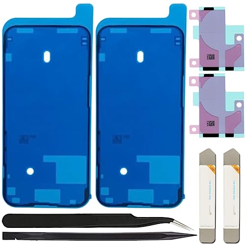 ZHUROUPU 7Pcs Schwarz Kleber Adhesive Ersatz für iPhone 14 Pro MAX, wasserdichte Folie Klebefolie LCD Display Adhesive Sticker & Akku Adhesive Sticker .inkl Werkzeug (6,7 Zoll/schwarz) von ZHUROUPU