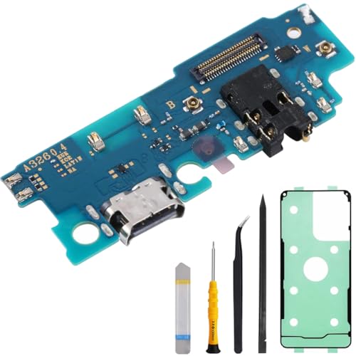 ZHUROUPU Galaxy A32 5G Charging Port Ersatz für Samsung Galaxy A32 SM-A326B Dock Connector Mikrofon/Kopfhöreranschluss Ersatzplatine mit Werkzeug von ZHUROUPU