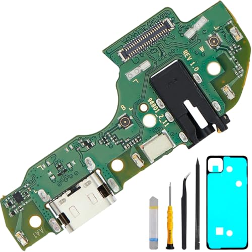 ZHUROUPU Ladeanschluss Dock Connector Ersatz für Samsung Galaxy A22 5G SM-A226B, SM-A226/DSN 2021, Mikrofon/Kopfhöreranschluss Ersatzplatine mit Werkzeug (EU Version) von ZHUROUPU