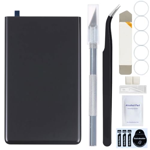 ZHUROUPU Pixel 7 Back Glass Ersatz für Google Pixel 7 5G 6.3 Zoll, Back Cover Glas Gehäuse Zubehör mit vorinstalliertem Klebeband für Google Pixel 7 5G GQML3 GVU6C (Obsidian/Schwarz) von ZHUROUPU