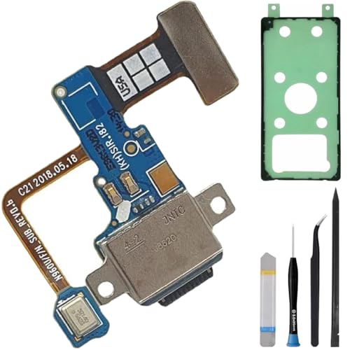 ZHUROUPU USB-Ladeanschluss Ersatz kompatibel mit für Samsung Galaxy Note 9 N960F, USB Typ C Dock Connector Mikrofon/Kopfhöreranschluss Ersatzplatine mit Werkzeugen von ZHUROUPU