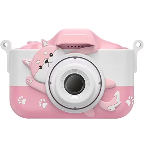 ZHUTA Kinderkamera,Cartoon Kinder Digitalkamera mit Silikonhülle,40-Megapixel,1080P HD 2,0 Zoll Bildschirm Kinder Digitalkamera,Spielzeug für Jungen Mädchen Spielzeugkamera,pink von ZHUTA