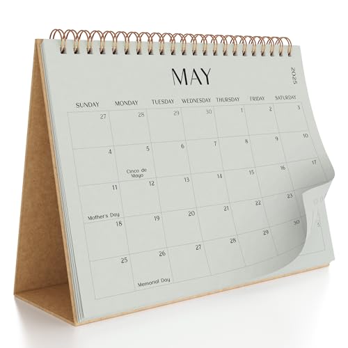 Ästhetischer Tischkalender 2025 – läuft von August 2024 bis Juni 2026 – schöner kleiner 2025–2026 Flip-Desktop-Kalender für einfache Organisation von ZICOTO