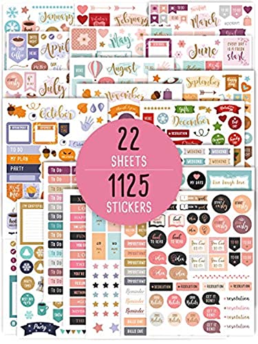 Wunderschöne Monatsplaner-Aufkleber – 1100 + atemberaubendes Designzubehör, verschönern und vereinfachen Sie Ihren Planer, Tagebuch und Kalender von ZICOTO