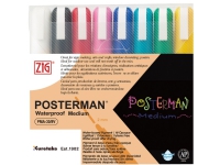 ZIG POSTERMAN Medium, Schwarz, Blau, Grün, Hellblau, Pink, Rot, Weiß, Gelb, Geruchlos, 8 Stück(e) von ZIG