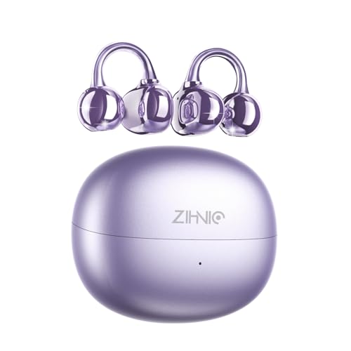 ZIHNIC S26 S26 Kabellose Clip-On-Ohrhörer, offenes Ohr, kabellose Bluetooth 5.4-Kopfhörer mit Mikrofon, IPX5 wasserdicht, 30 Stunden Spielzeit, geringes Gewicht, Violett ZIHNIC S26 S26 Kabellose Clip-On-Ohrhörer, offenes Ohr, kabellose Bluetooth 5.4-Kopfhörer mit Mikrofon, IPX5 wasserdicht, 30 Stunden Spielzeit, geringes Gewicht, Violett von ZIHNIC