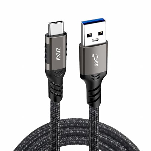 USB C Kabel 10Gbps [1M] USB C 3.1 Gen 2 USB-A auf USB C Kabel, 3A QC 3.0 USB 3 Typ C Schnellladekabel, Datenkabel für iPhone 15 Pro Max Android Auto Samsung Galaxy S22 S21 S20, iPad Pro 2022 von ZIIXII