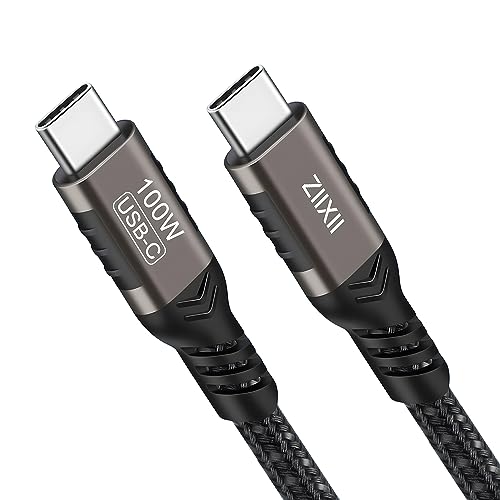 ZIIXII 100W USB C auf USB C Kabel, 1.5m USB C Kabel auf USB C Ladekabel Schnellladekabel Typ C Ladekabel, Nylongeflecht für Samsung Galaxy S22 Ultra S21 S20 Note Tablet Huawei von ZIIXII