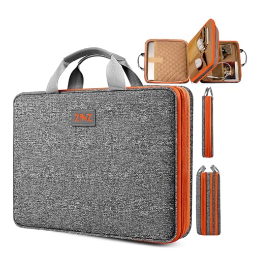 Schlanke und Erweiterbare Laptop Tasche 13,3 Zoll Hülle Verbesserte Schützende Langlebige Recycelte Aktentasche für Alle Modelle von MacBook 13" & 14"und Die Meisten 13"-14" Notebook,D01G02 Schlanke und Erweiterbare Laptop Tasche 13,3 Zoll Hülle Verbesserte Schützende Langlebige Recycelte Aktentasche für Alle Modelle von MacBook 13" & 14"und Die Meisten 13"-14" Notebook,D01G02 von ZINZ