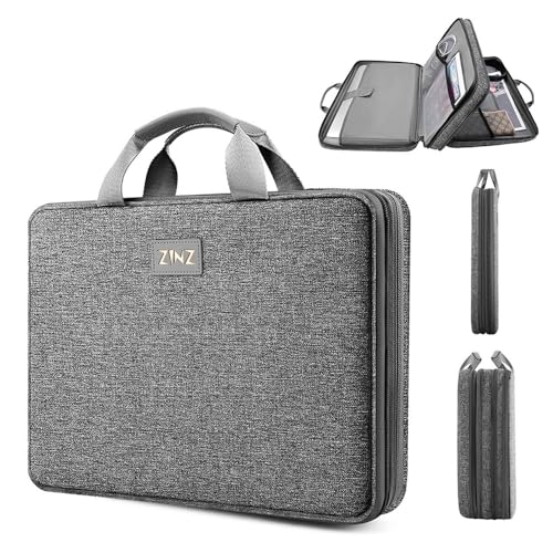 ZINZ Schlank und Erweiterbar 15 15,6 16 Zoll Laptop Hülle Tasche mit Griff Riemen, Stoßfeste Wasserdicht PC Sleeve kompatibel mit die meisten 15"-16" Laptops MacBook/Dell/HP/Lenovo/Acer/Ausu,G01DG01 von ZINZ