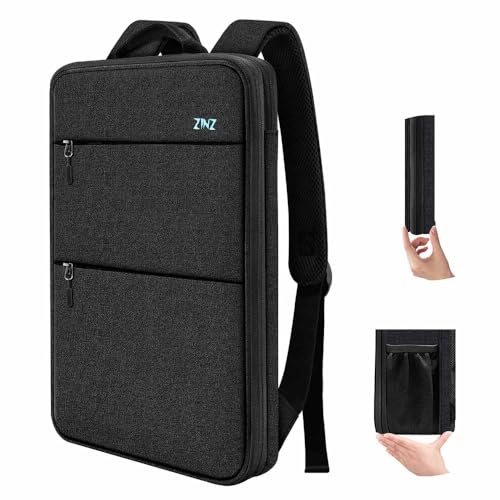 ZINZ Schlank und Erweiterbar 15 15.6 16 Zoll Laptop Rucksack, Wasserdicht Notebook Tasche für Männer und Frauen,B05K01 von ZINZ