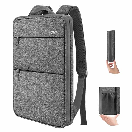 ZINZ Schlanker und Erweiterbarer Laptop Rucksack mit 15, 15,6 16 Zoll Hülle, Spritzwassergeschützte Notebook Tasche für die meisten 14-16 Zoll MacBooks, Surface, Dell, HP, Lenovo, Asus PC,D01G01 ZINZ Schlanker und Erweiterbarer Laptop Rucksack mit 15, 15,6 16 Zoll Hülle, Spritzwassergeschützte Notebook Tasche für die meisten 14-16 Zoll MacBooks, Surface, Dell, HP, Lenovo, Asus PC,D01G01 von ZINZ