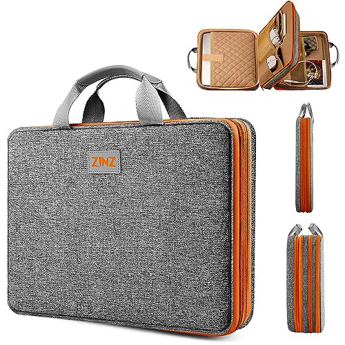 ZINZ Schlanke und Erweiterbare Laptop Tasche 13 13.3 13.6 14 Zoll Hülle Langlebige Recycelte Aktentasche für MacBook Air/Pro 13-14 M1 M2 M3 2021-2023 Pro/Max,13.5 Surface Laptop 4/3,D02G02 von ZINZ