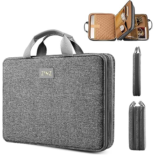 ZINZ Schlanke und Erweiterbare Laptop Tasche 13 Zoll Hülle Upgrade Schutztasche Aktentasche für MacBooka Air/Pro M1 13", iPad Pro 12,9, Surface Pro 7, Dell XPS 13,D02G01 von ZINZ