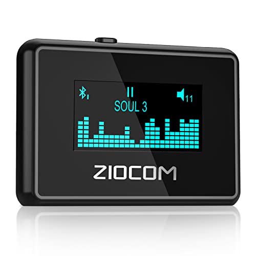 ZIOCOM 30 pin Bluetooth Adapter Empfänger für iPod Bose SoundDock und andere 30-polige Docking-Lautsprecher, mit einzigartigem Bildschirm und eingebauter Batterie (Nicht für Autos) von ZIOCOM