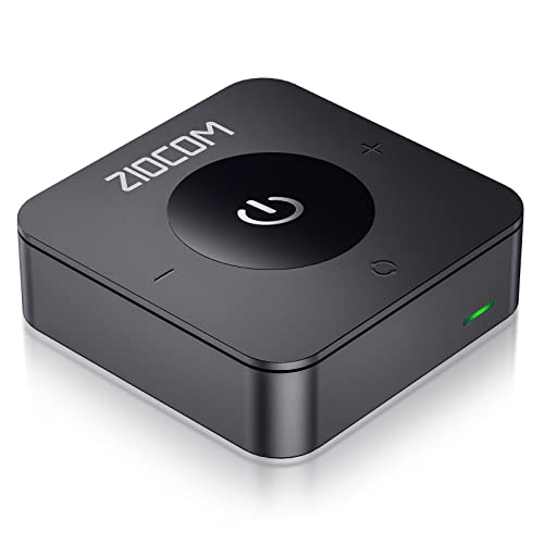 ZIOCOM Bluetooth Adapter Stereoanlage,Bluetooth Sender Empfänger 5.0 Audio Adapter für TV/PC/MP3/Heim-Stereoanlage (Optisch, 3,5 mm AUX, RCA), Gleichzeitige Paarung mit 2 Geräten von ZIOCOM