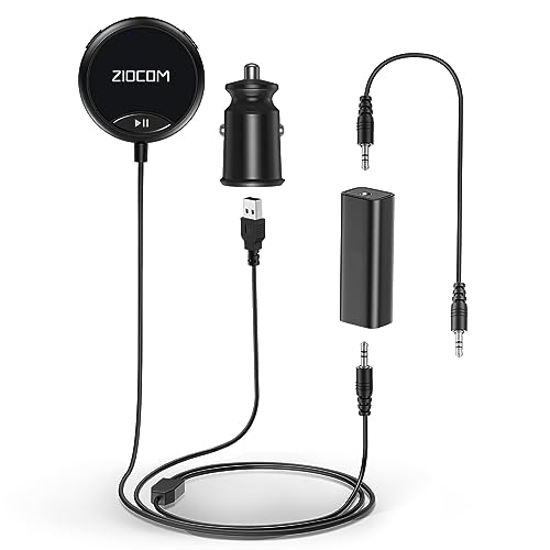 ZIOCOM Bluetooth Car Kit, drahtloser Autoadapter-Empfänger mit Geräuschisolator, Freisprechfunktion, 2 Geräte gleichzeitig verbinden, für Fahrzeuge mit 3,5 mm AUX-Eingang ZIOCOM Bluetooth Car Kit, drahtloser Autoadapter-Empfänger mit Geräuschisolator, Freisprechfunktion, 2 Geräte gleichzeitig verbinden, für Fahrzeuge mit 3,5 mm AUX-Eingang von ZIOCOM
