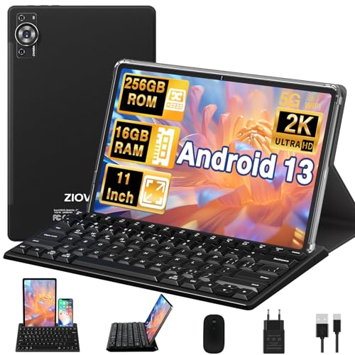 ZIOVO 2024 Neueste Tablet 11 Zoll 16GB RAM+256GB ROM/TF 1TB, Android 13 Tablet PC, Octa-Core 2.0 GHz, 8600mAh, FHD 2000*1200, 5+13+2MP, 5G WLAN, BT 5.0, Widget, AGPS Tablet mit Maus+Tastatur - Schwarz ZIOVO 2024 Neueste Tablet 11 Zoll 16GB RAM+256GB ROM/TF 1TB, Android 13 Tablet PC, Octa-Core 2.0 GHz, 8600mAh, FHD 2000*1200, 5+13+2MP, 5G WLAN, BT 5.0, Widget, AGPS Tablet mit Maus+Tastatur - Schwarz von ZIOVO