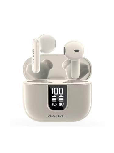 ZIPFORCE True Wireless Earbuds, Bluetooth 5.3 In-Ear-Kopfhörer, 4 ENC-Mikrofone, klare Anrufe, Bluetooth Kopfhörer, Touch-Steuerung, 40 Spielzeit, IPX6 Wasserdicht TWS Kopfhörer ZIPFORCE True Wireless Earbuds, Bluetooth 5.3 In-Ear-Kopfhörer, 4 ENC-Mikrofone, klare Anrufe, Bluetooth Kopfhörer, Touch-Steuerung, 40 Spielzeit, IPX6 Wasserdicht TWS Kopfhörer von ZIPFORCE