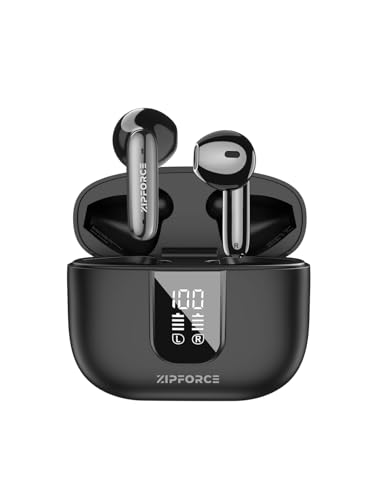 ZIPFORCE True Wireless Earbuds, Bluetooth 5.3 In-Ear-Kopfhörer, 4 ENC-Mikrofone, klare Anrufe, Bluetooth Kopfhörer, Touch-Steuerung, 40 Spielzeit, IPX6 Wasserdicht TWS Kopfhörer ZIPFORCE True Wireless Earbuds, Bluetooth 5.3 In-Ear-Kopfhörer, 4 ENC-Mikrofone, klare Anrufe, Bluetooth Kopfhörer, Touch-Steuerung, 40 Spielzeit, IPX6 Wasserdicht TWS Kopfhörer von ZIPFORCE