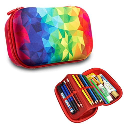 ZIPIT Colorz Federmäppchen für Mädchen | Großes Mäppchen für Schule und Büro | Etui mit Organizer | Federmappe Kaleidoskop von ZIPIT