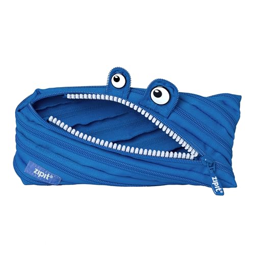 ZIPIT Monster Federmäppchen für Jungen | Großes Mäppchen für die Schule | Monster Etui für Kinder | Federmappe Blau von ZIPIT